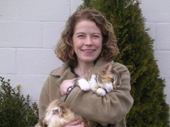 Molly Shane with her cat