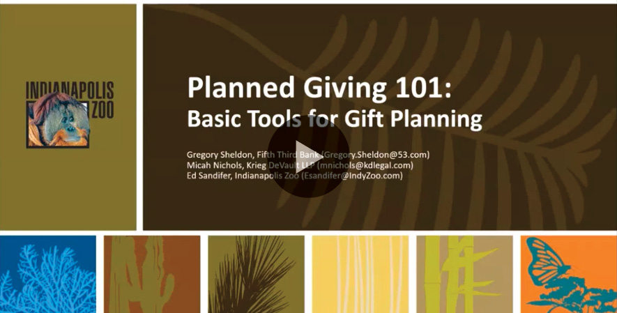 Thumbnail of the Planned Giving webinar